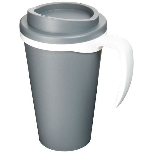 Mug isolant 350 ml promotionnel Americano® Gris et Blanc